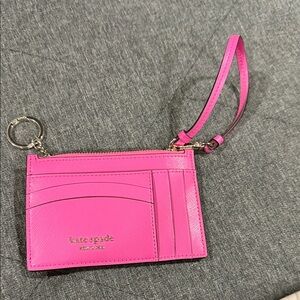 Kate Spade Vibrant Pink Card Holder Wristlet